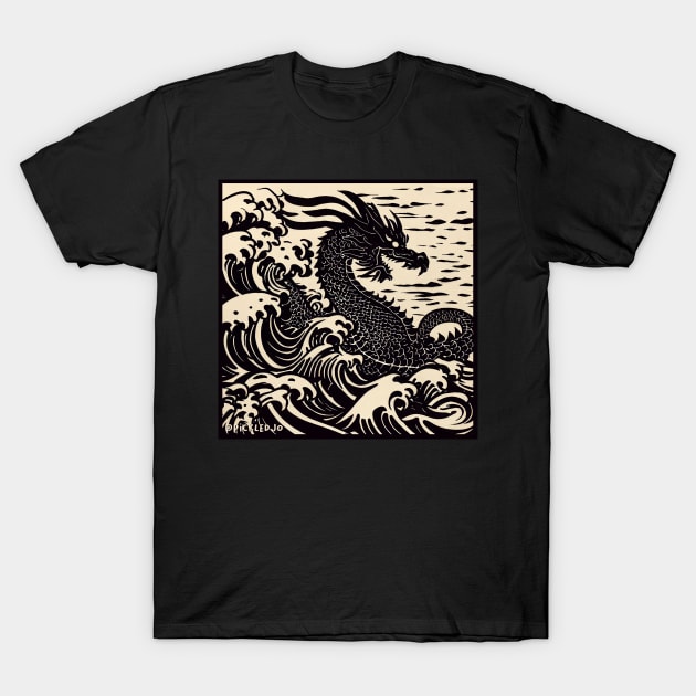 Water Dragon Art T-Shirt by Pickledjo